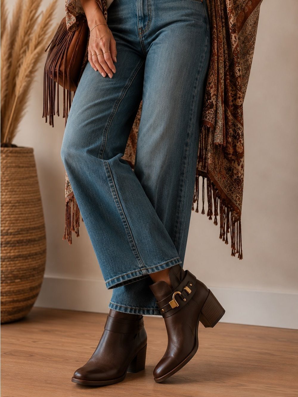 Isola Ladora Larka Horse-bit Leather Booties
